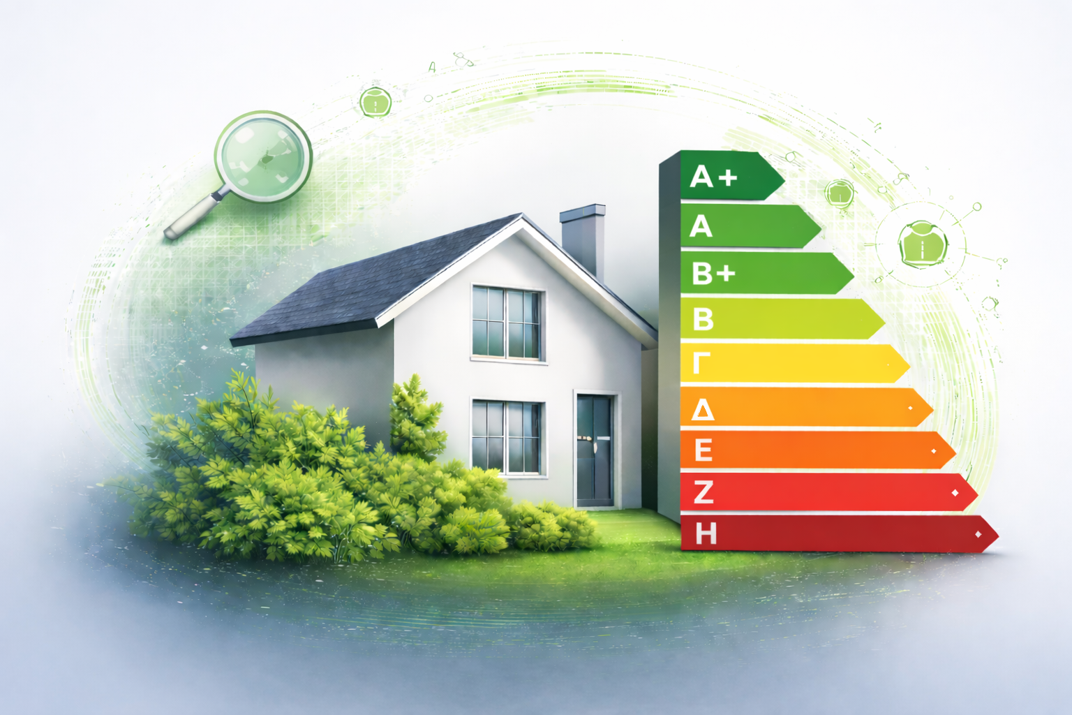 Energy classes A+, A, B+, B, Γ, Δ, Ε, Ζ, Η